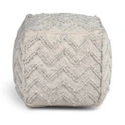 Discount Chevron Pouf Square Ottoman Living Room|All Outlet & Clearance Items