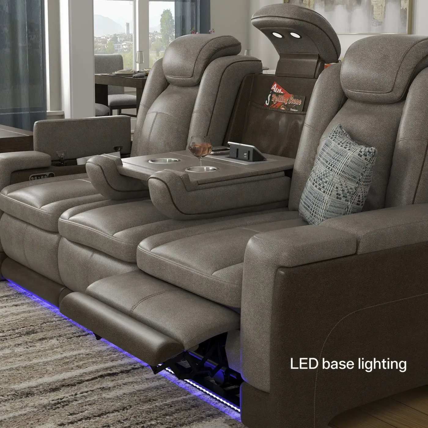 New Cinema Buy the Power Reclining Sofa, Get the Power Reclining Loveseat Free Living Room Sets|Reclining Furniture