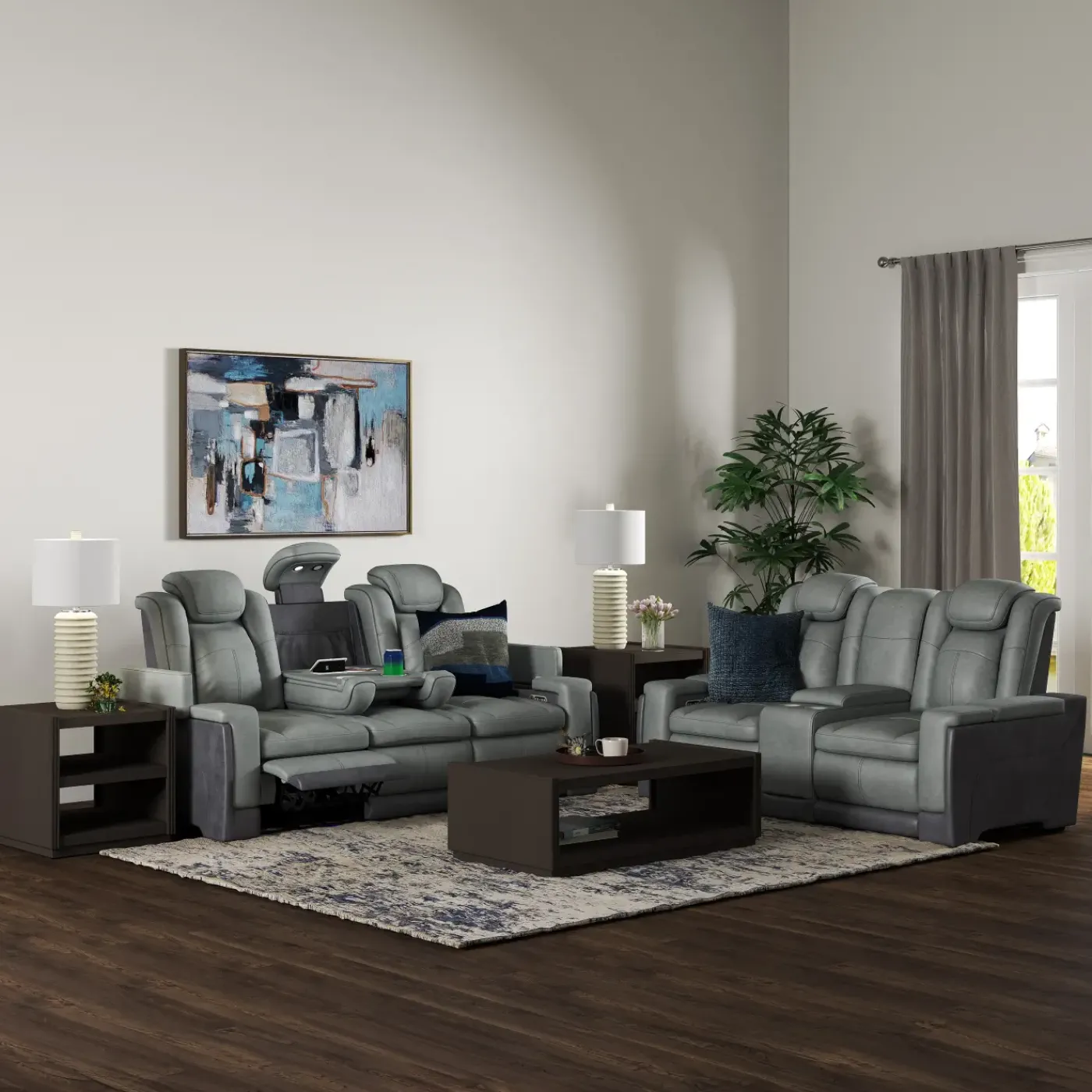 Discount Cinema-New! Buy the Power Reclining Sofa, Get the Power Reclining Loveseat Free Living Room Sets