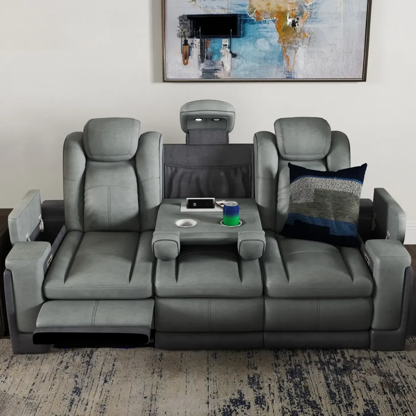 Discount Cinema-New! Buy the Power Reclining Sofa, Get the Power Reclining Loveseat Free Living Room Sets