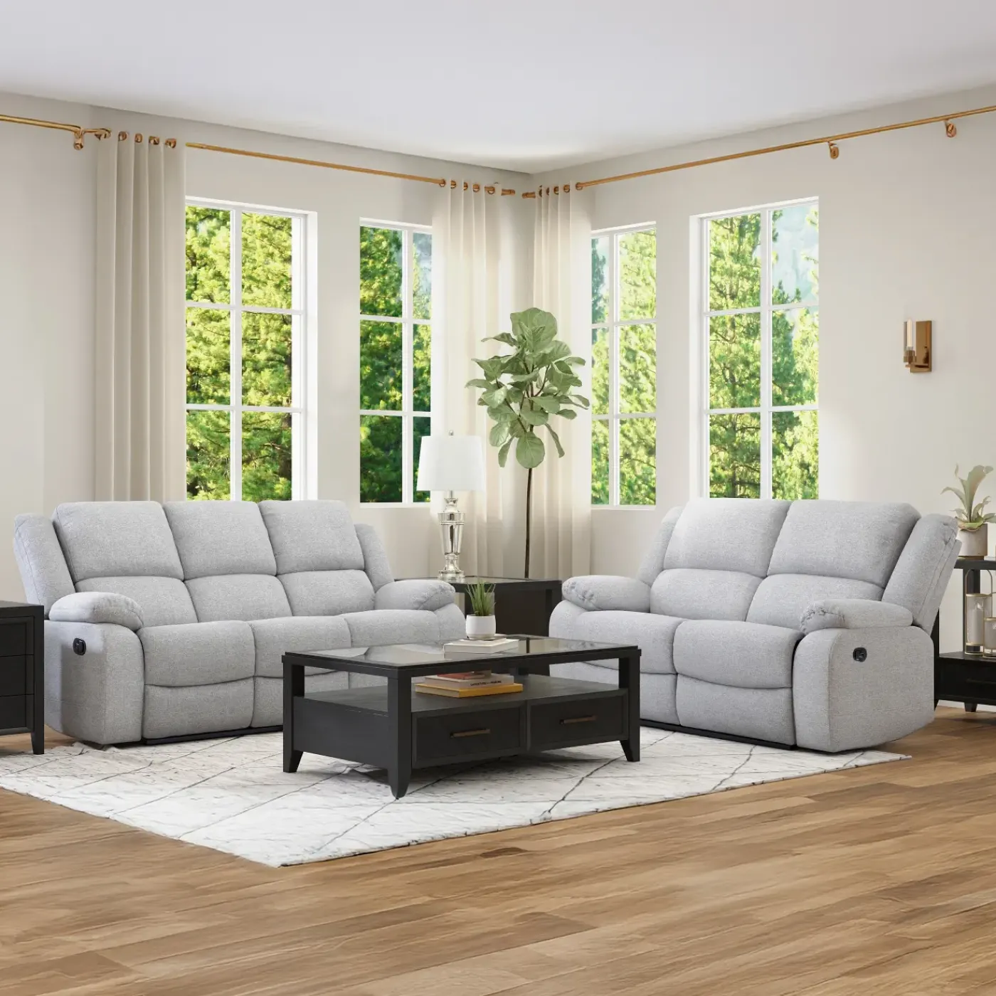 Clearance Collin Sofa & Reclining Loveseat Living Room Sets|Reclining Furniture