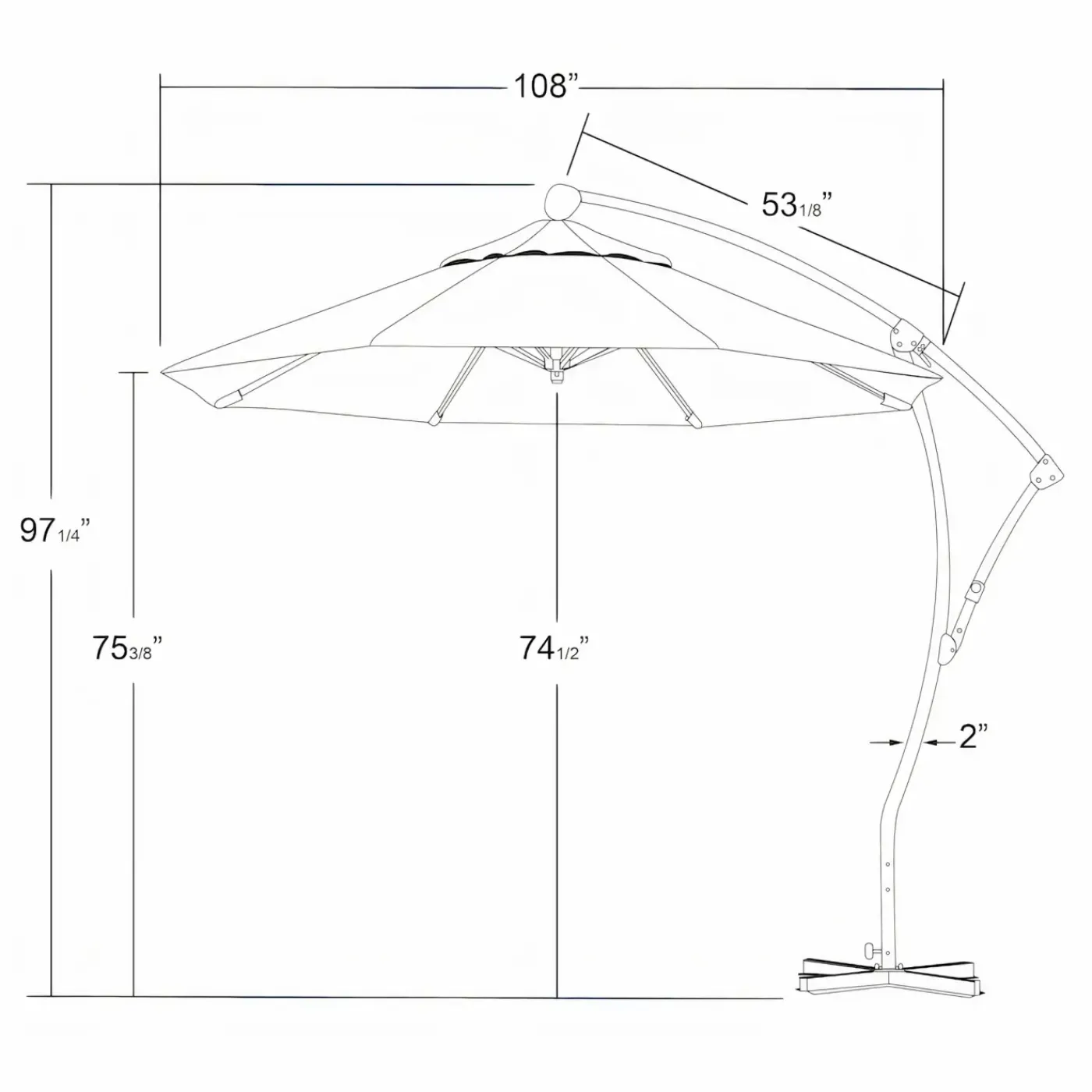 Online Coral Coast Cantilever Umbrella Outdoor Umbrellas