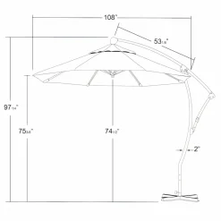 Coral Coast Cantilever Umbrella Outdoor Umbrellas