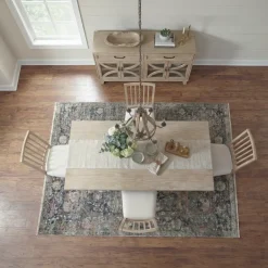 Discount Covington 5pc Dining Set: Trestle Rectangular Dining Table & 4 Side Chairs Dining Room Sets