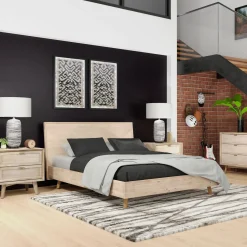 New Crosby Eastern King Bed, Dresser, Mirror, Nightstand All Modern Living Items|Bedroom