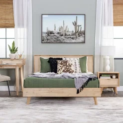 New Crosby Eastern King Bed, Dresser, Mirror, Nightstand All Modern Living Items|Bedroom