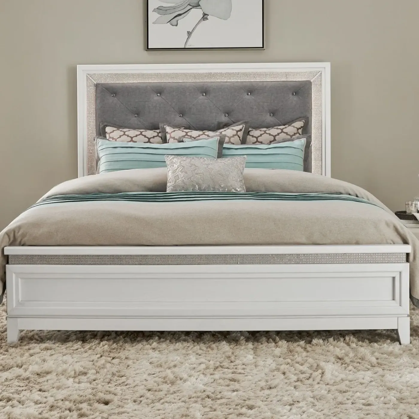 Sale Danica California King Bed with Lights King Beds