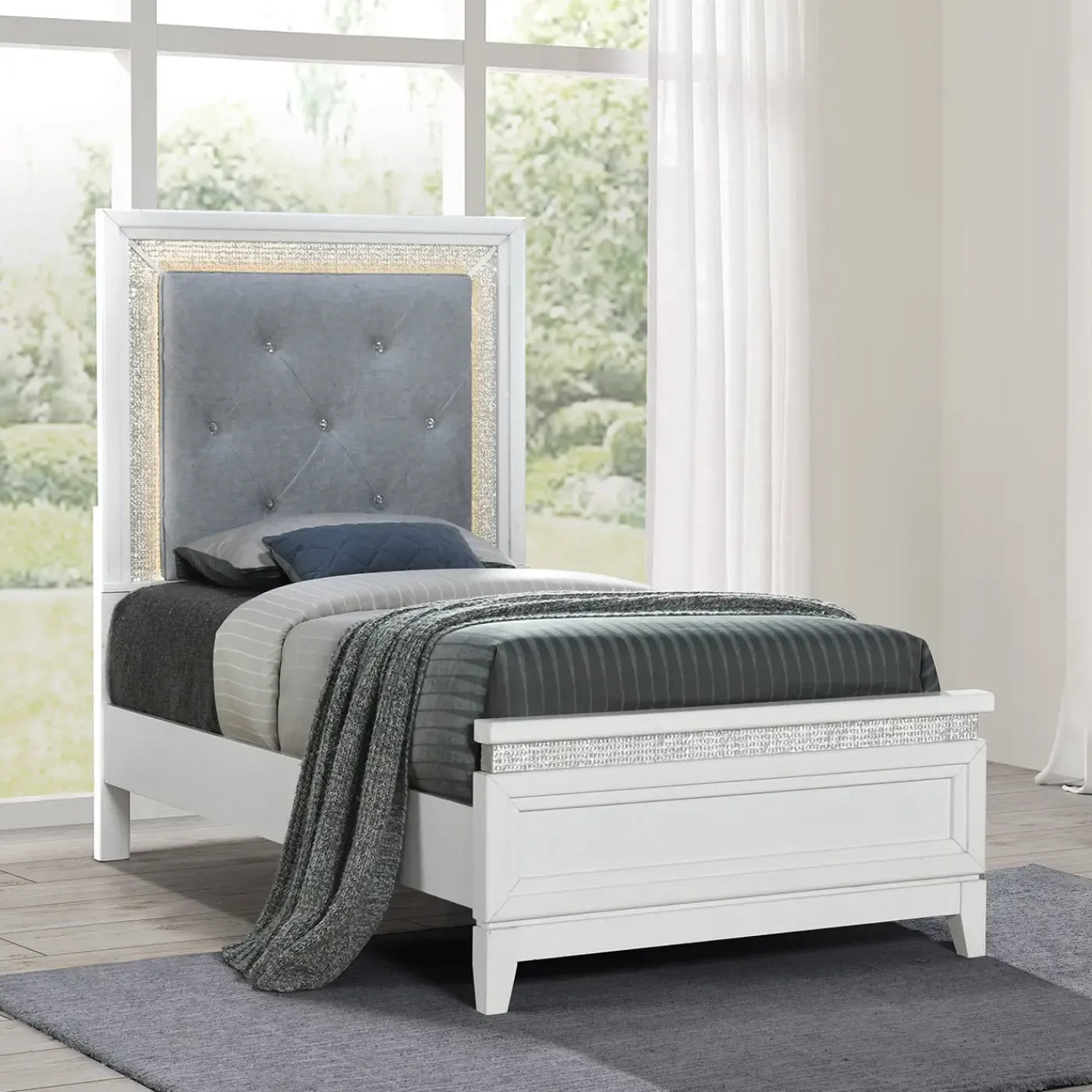 Clearance Danica Twin Bed with Lights Twin Beds