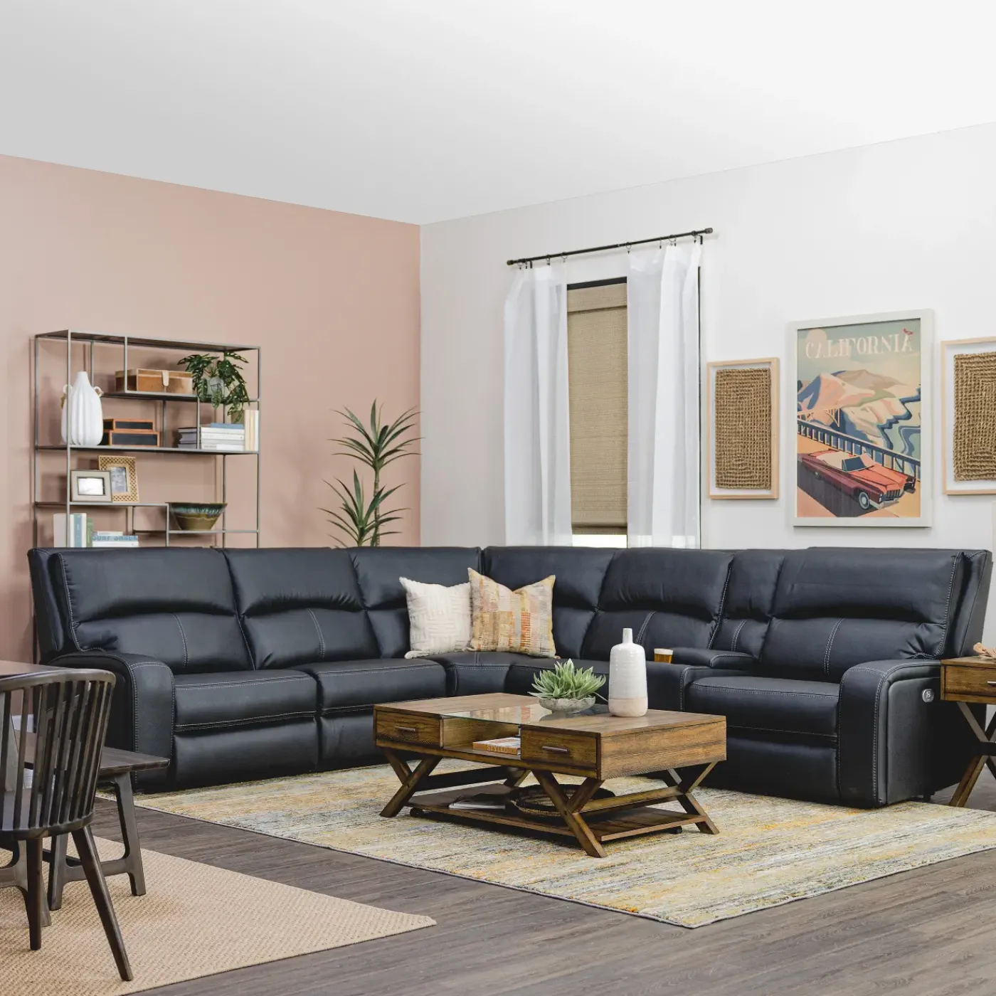 Best Dawson 6pc Power Reclining Sectional Living Room Sets|Sectionals