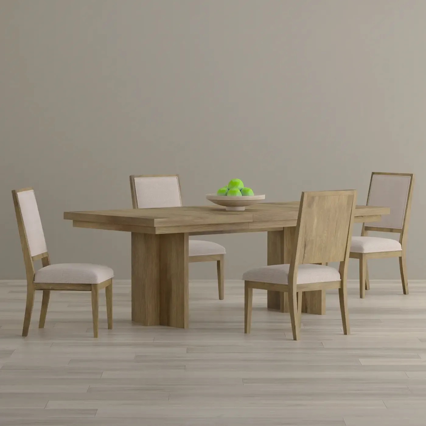 Outlet Durian Extendable Trestle Dining Table & 4 Side Chairs Dining Room Sets