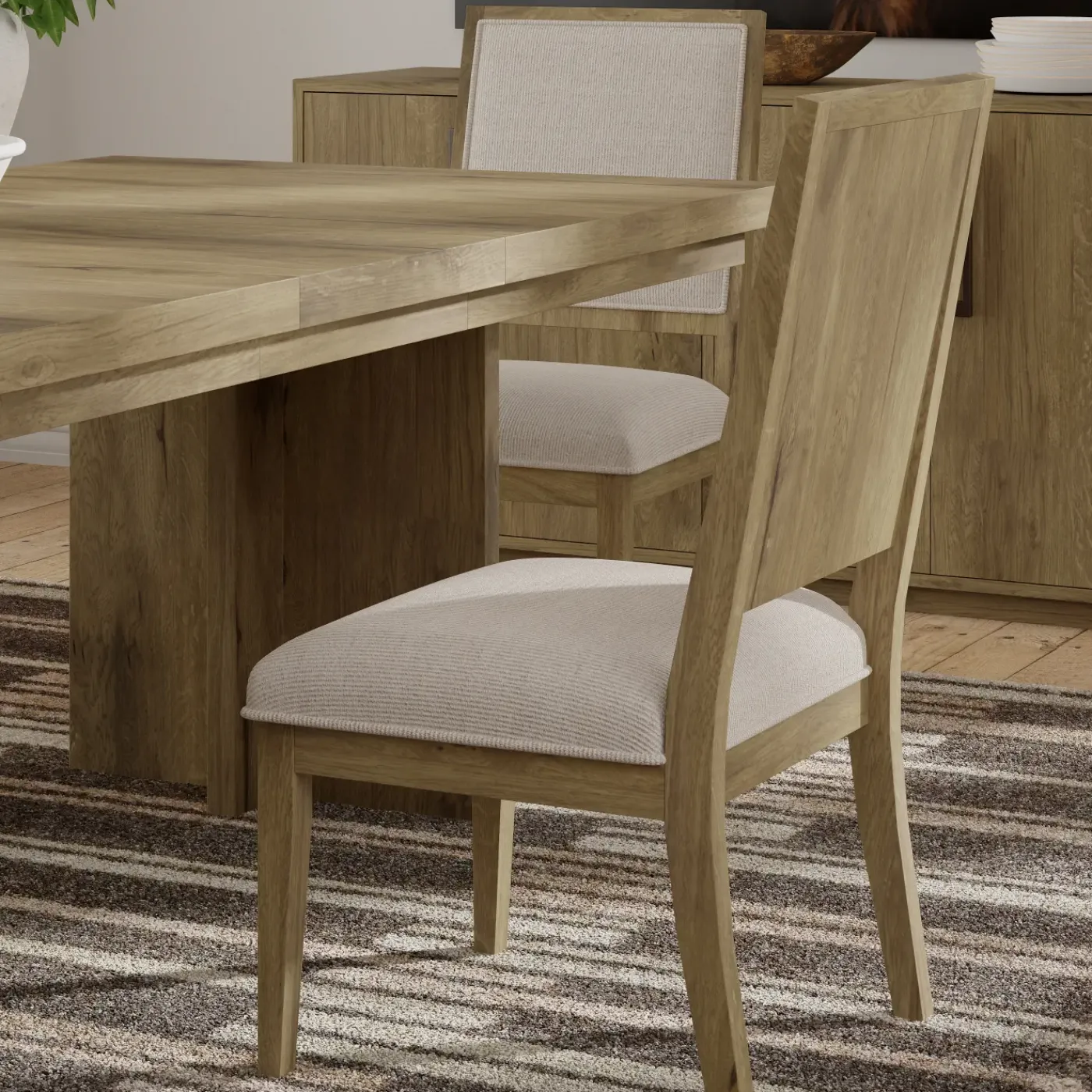 Outlet Durian Extendable Trestle Dining Table & 4 Side Chairs Dining Room Sets