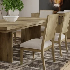 Outlet Durian Extendable Trestle Dining Table & 4 Side Chairs Dining Room Sets