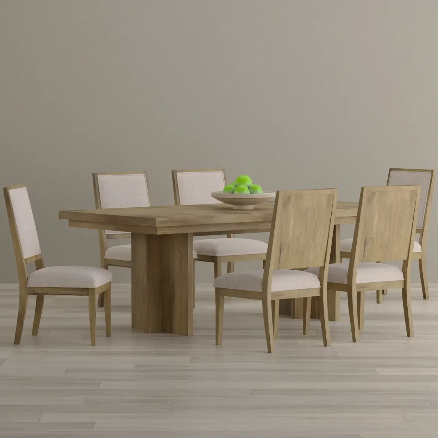 Durian Extendable Trestle Dining Table & 6 Side Chairs Dining Room Sets