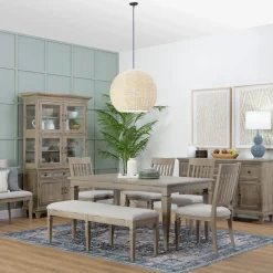 Online East Bay Extendable Dining Table, 4 Side Chairs & Bench Dining Room Sets