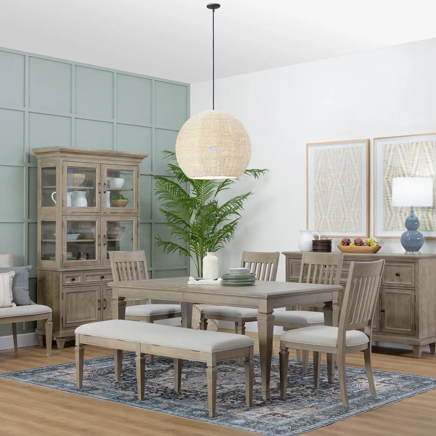 Online East Bay Extendable Dining Table, 4 Side Chairs & Bench Dining Room Sets