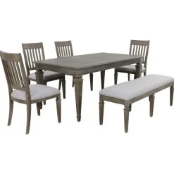 Online East Bay Extendable Dining Table, 4 Side Chairs & Bench Dining Room Sets