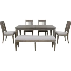 Online East Bay Extendable Dining Table, 4 Side Chairs & Bench Dining Room Sets
