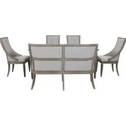 Discount East Bay Extendable Table, 4 Arm Chairs & Bench With Back Dining Room Sets