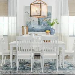 Discount East Bay 5pc Dining Set: Extendable Table & 6 Side Chairs Dining Room Sets