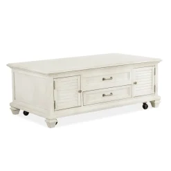 Clearance East Bay Lift-top Storage Cocktail With Casters Coffee & Cocktail Tables