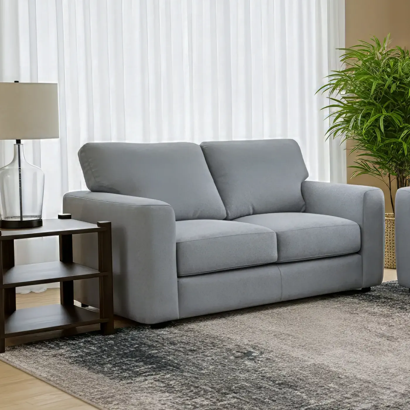 Best Emery Love Grey Loveseats