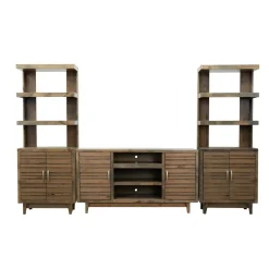 Everett 66 Inch Console with 2 Piers Electric Fireplaces|Entertainment Centers & Tv Stands