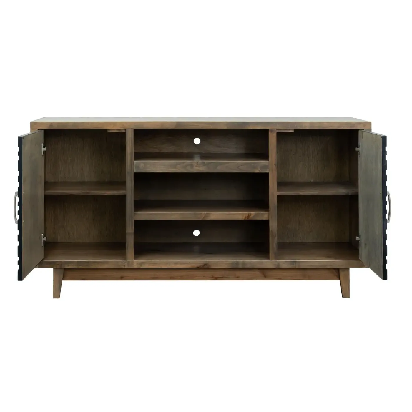 Everett 66 Inch Console with 2 Piers Electric Fireplaces|Entertainment Centers & Tv Stands