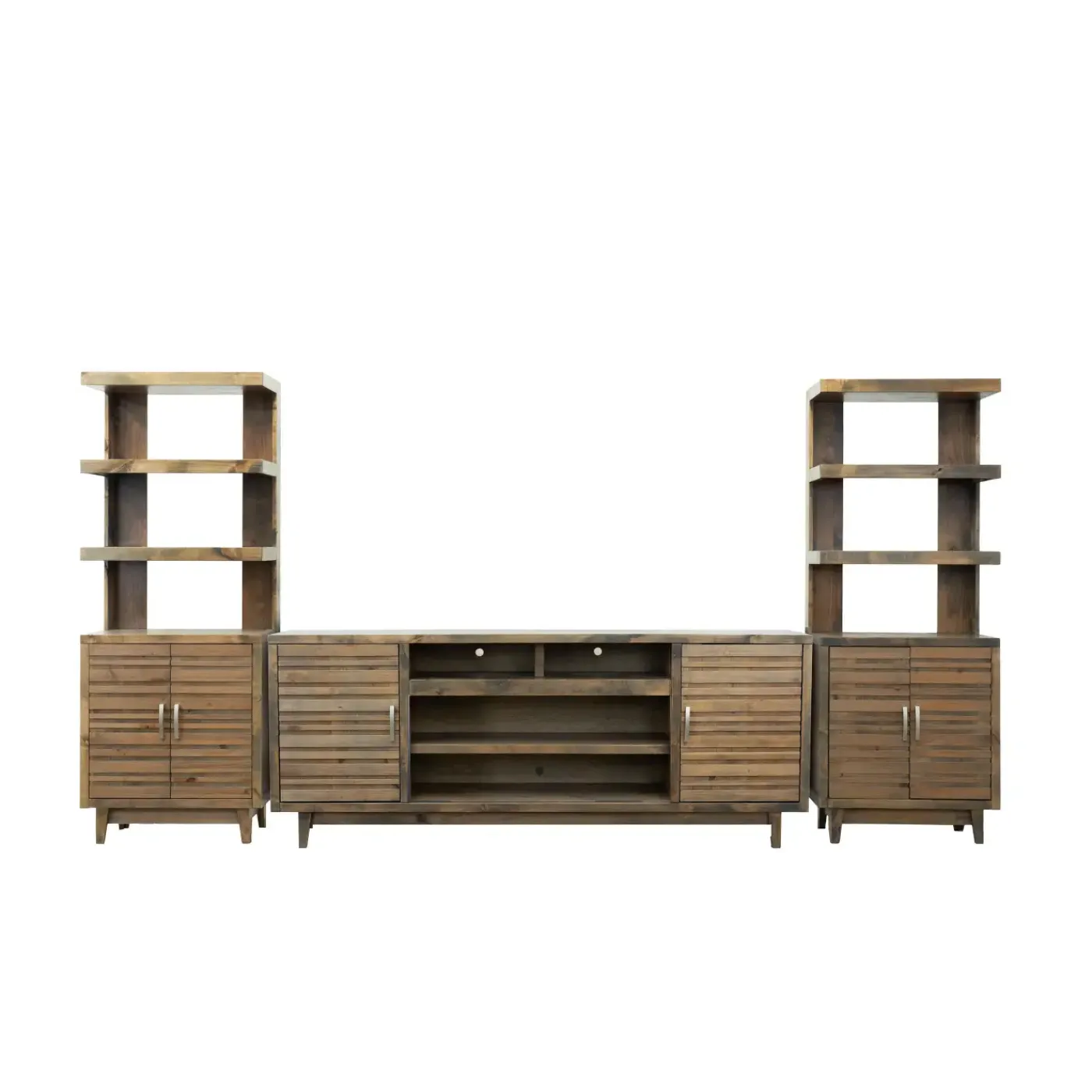 Best Everett 87 Inch Console With 2 Piers Entertainment Centers & Tv Stands