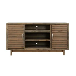 Clearance Everett 66 Inch Crystal Only Fireplace Console with 2 Piers Electric Fireplaces|Entertainment Centers & Tv Stands
