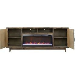 Outlet Everett 87 Inch Fireplace Console Electric Fireplaces