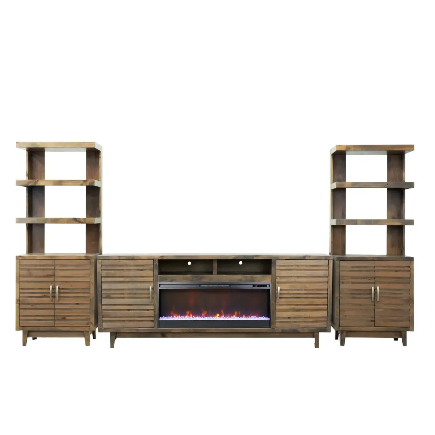 Sale Everett 87 Inch Fireplace Console 2 Piers Electric Fireplaces