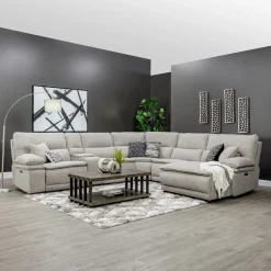 Outlet Goliath 6pc Power Chaise Sectional Living Room Sets|Sectionals