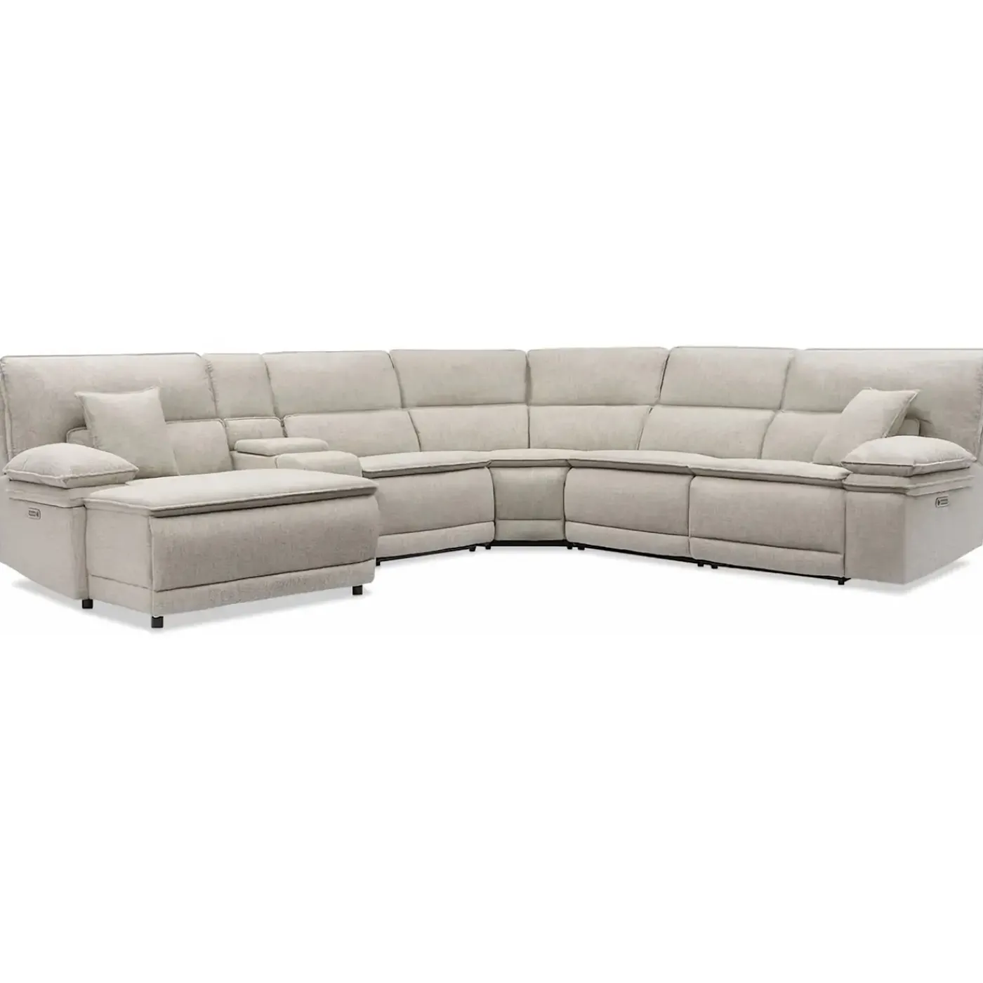 Best Goliath 6pc Power Chaise Sectional Living Room Sets|Sectionals