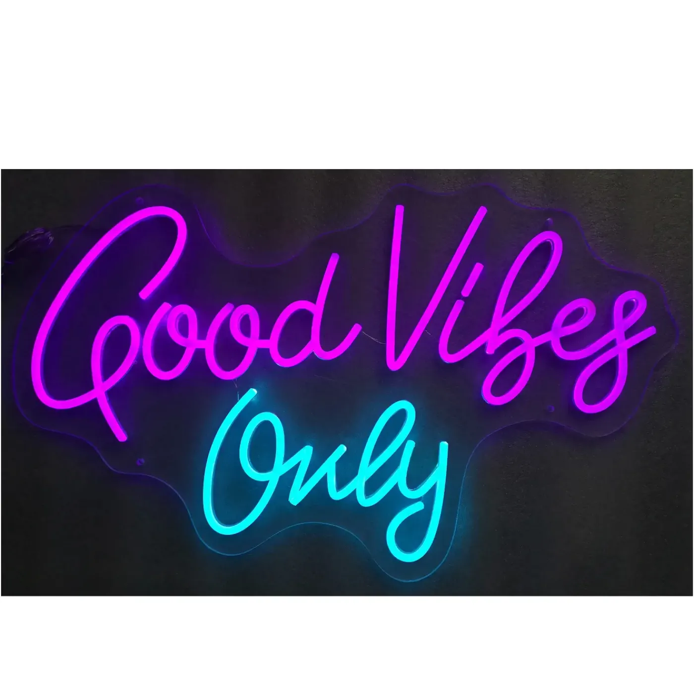 Clearance Good Vibes Only Neon Wall Sign Kids Accessories|Wall Art