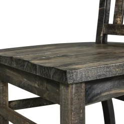 Discount Hacienda Charcoal 6pc Dining Set: Table, 2 Arm Chairs, 2 Side Chairs and Bench Dining Room Sets