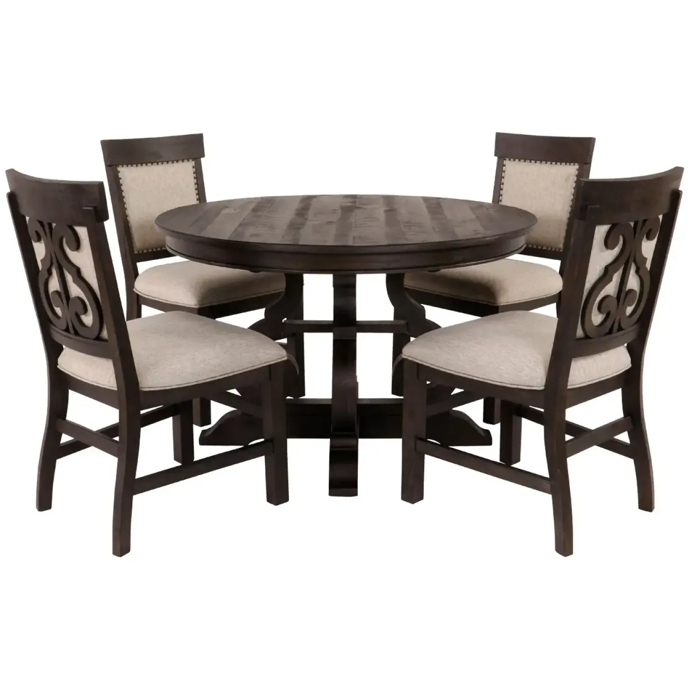 Best Hacienda 5pc Dining Set: 48" Round Table & 4 Side Chairs Dining Room Sets