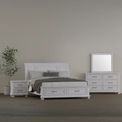 Hanover King Bed, Dresser, Mirror & Nightstand Bedroom|All Outlet & Clearance Items