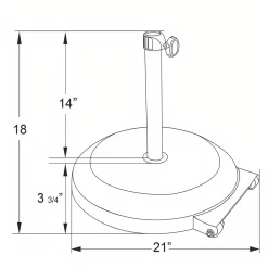 Key Largo 75lb Base Outdoor Umbrellas