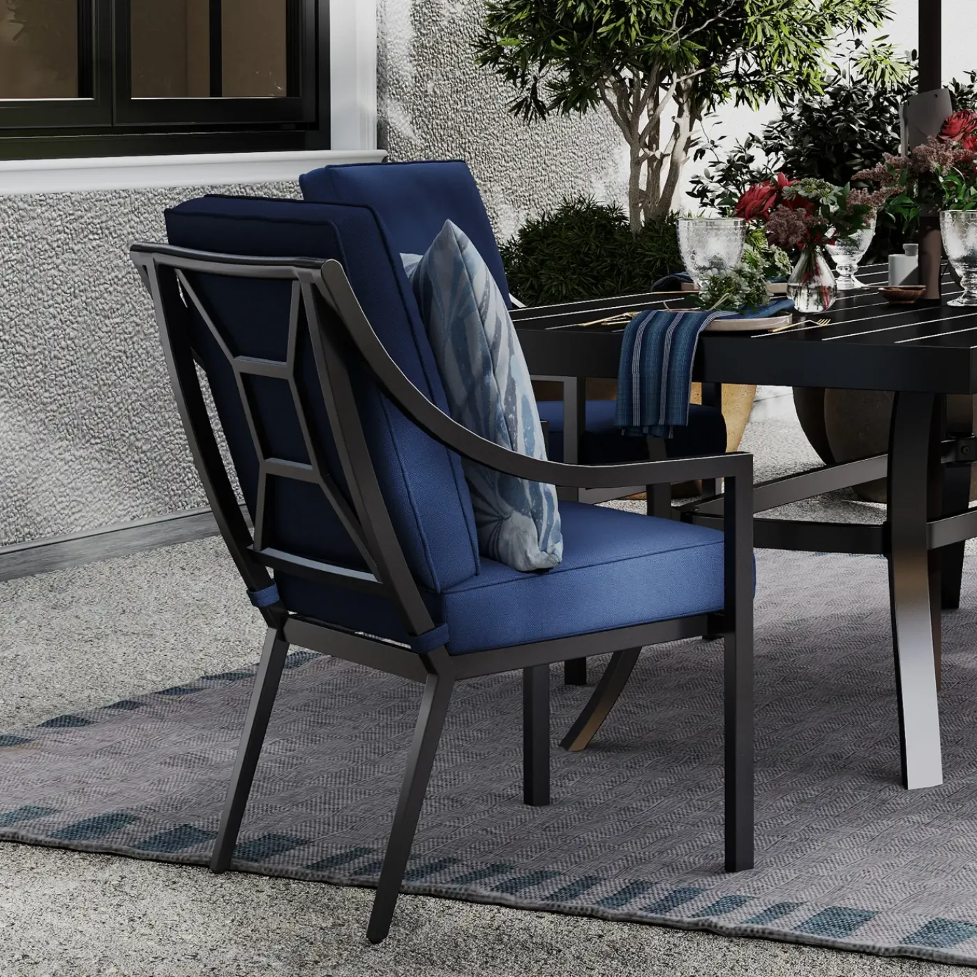 Sale Lagoon Outdoor Dining Set-New! 7pc Dining Set: Table, 4 Arm Chairs& 2 Swivel Outdoor Dining|Outdoor Furniture Sets