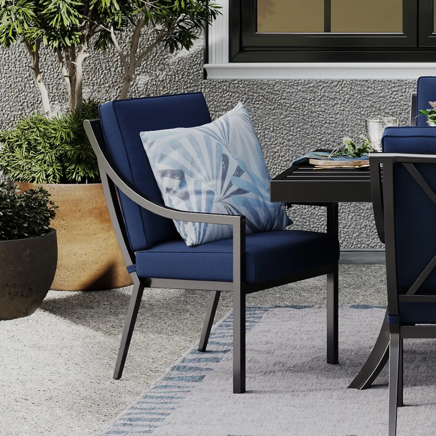Sale Lagoon Outdoor Dining Set-New! 7pc Dining Set: Table, 4 Arm Chairs& 2 Swivel Outdoor Dining|Outdoor Furniture Sets