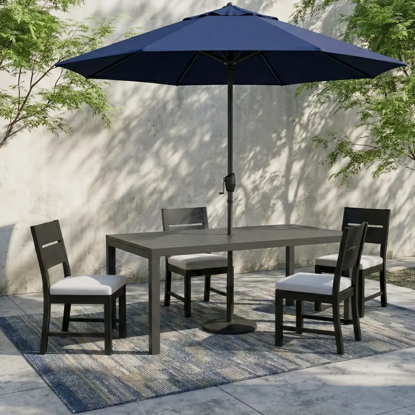 New Laguna 5pc Dining Set: Table & 4 Side Chairs Outdoor Dining|Outdoor Furniture Sets