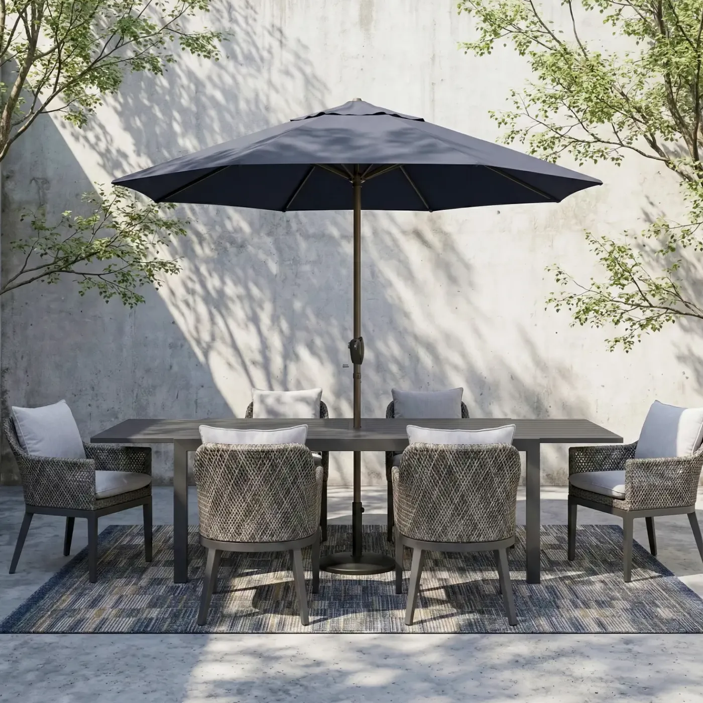 Hot Laguna 7pc Dining Set: Table & 6 Woven Arm Chairs Outdoor Dining|Outdoor Furniture Sets