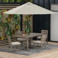 Lahaina 5pc Outdoor Set: Extension Dining Table & 4 Side Chairs Outdoor Dining|Outdoor Furniture Sets