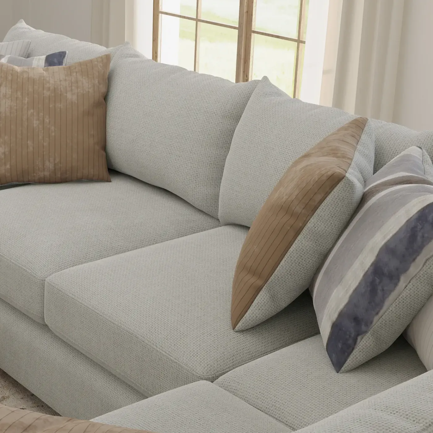 Sale Landon 3pc Left Chaise Sectional Living Room Sets|Sectionals
