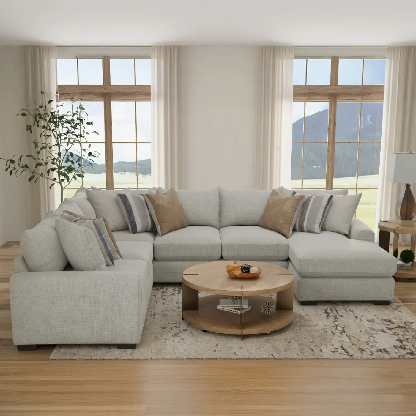 Clearance Landon Sectional with Chaise Living Room Sets|Sectionals