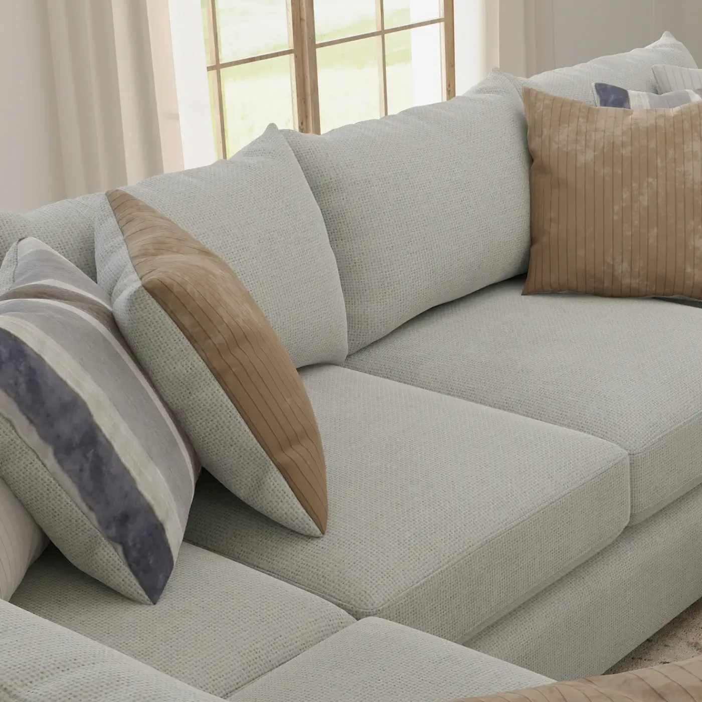 Clearance Landon Sectional with Chaise Living Room Sets|Sectionals