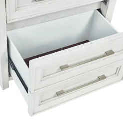 Hot Laurel California King Bench Storage Bed, Dresser, Mirror & Nightstand Bedroom Sets