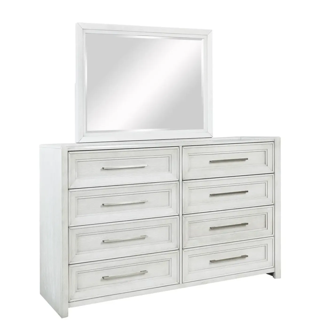 Clearance Laurel Eastern King Panel Bed, Dresser, Mirror & Nightstand Bedroom Sets