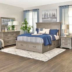 Discount Legion Eastern King Storage Bed, Dresser, Mirror, Nightstand Bedroom Sets