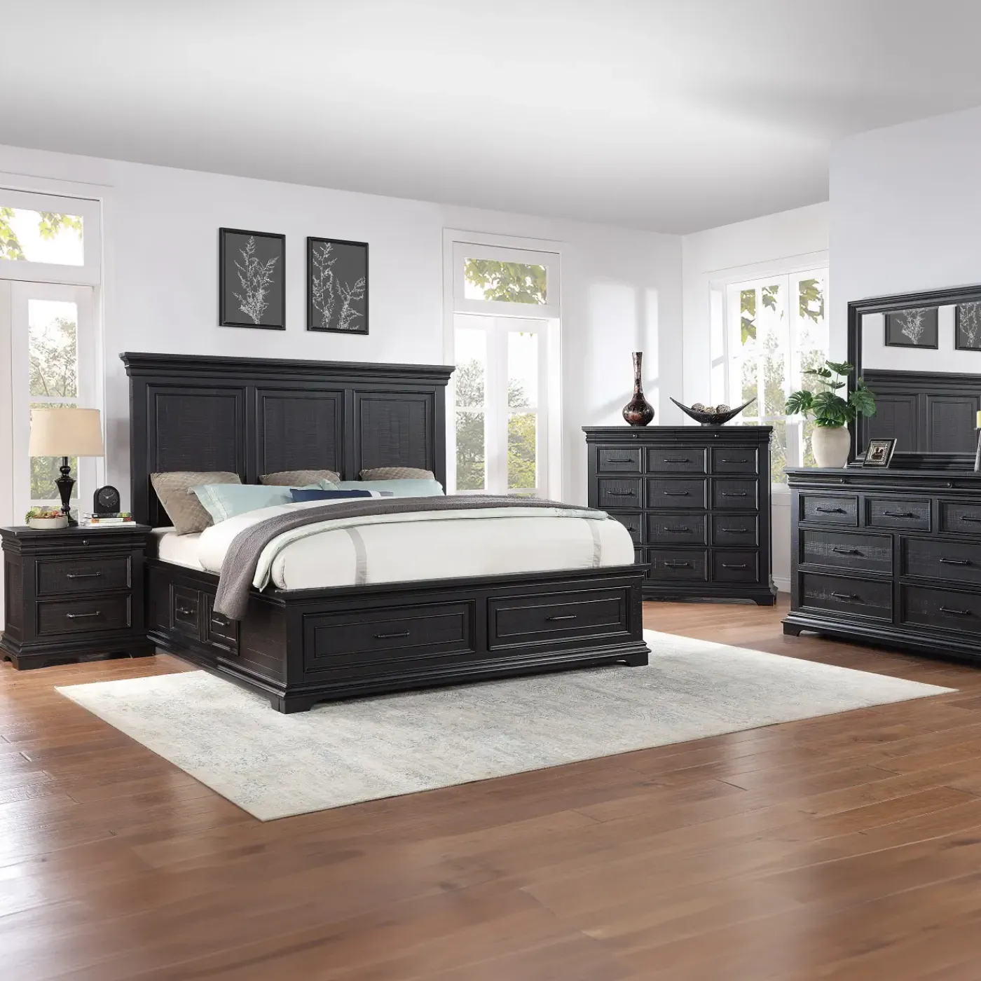 Sale Legion Ebony Storage Bedroom Set Bedroom Sets